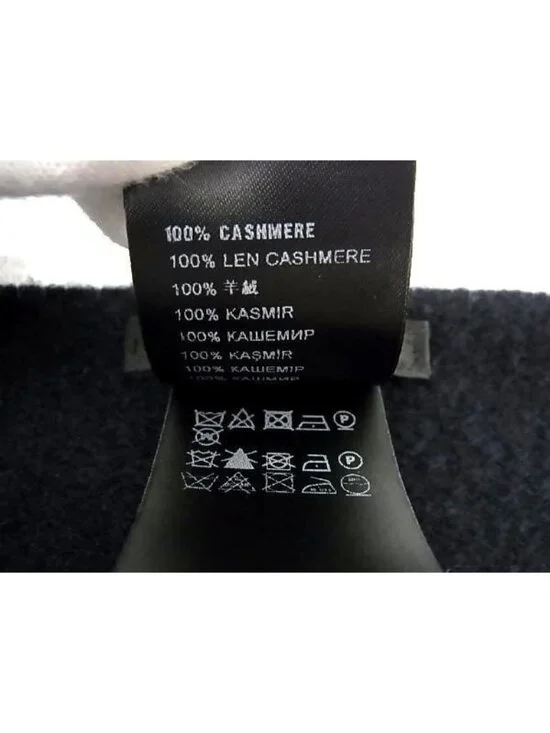 Prada Scarf Navy Yellow Cashmere Plaid Fringe - Picture 2 of 5